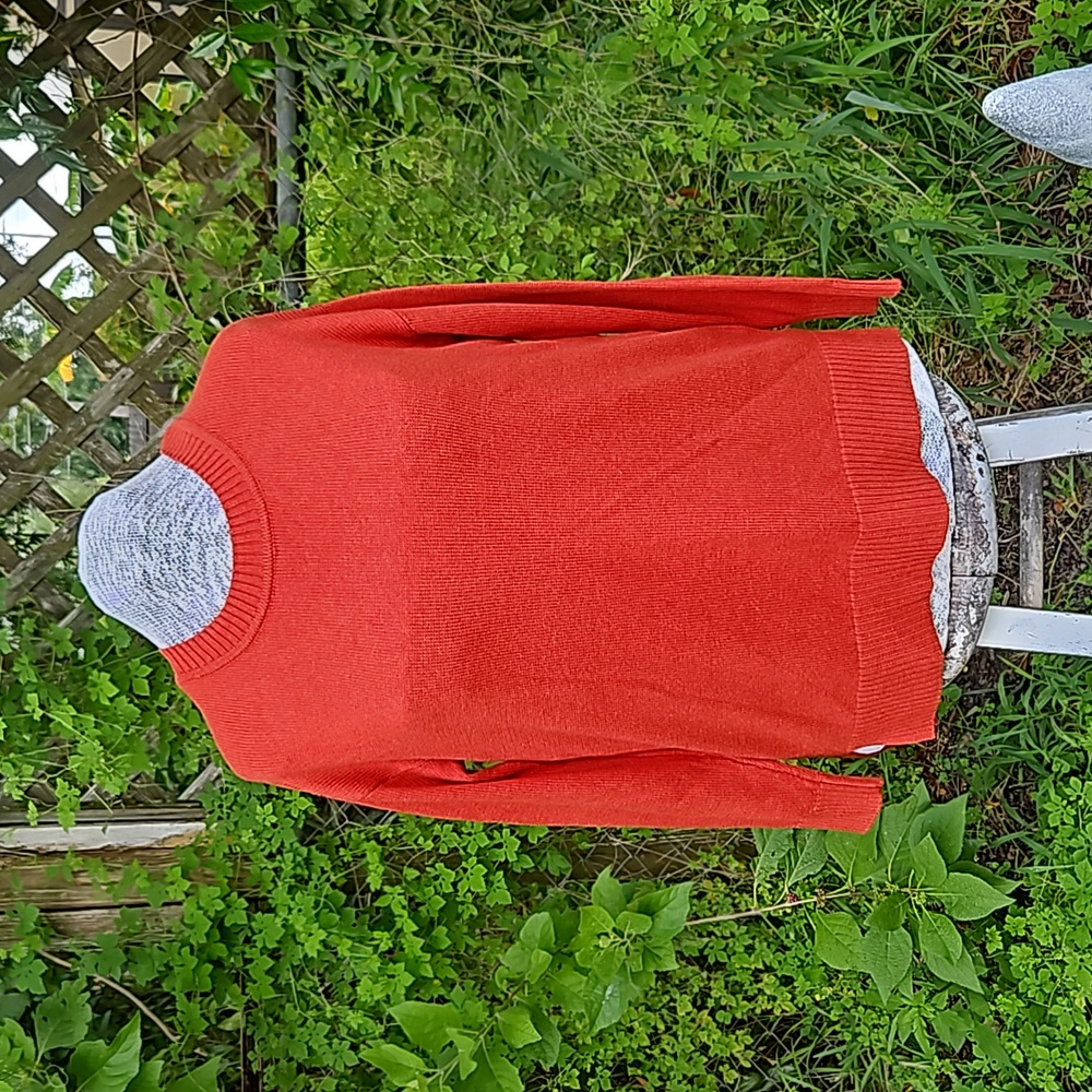Orange Oversized High Low Soft Knit Sweater Old Navy Small